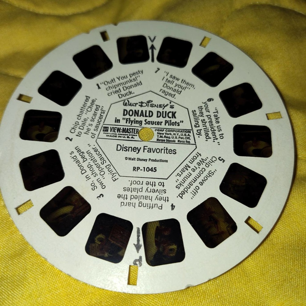 Donald Duck Flying Saucer RP 1045, Vintage, View Master